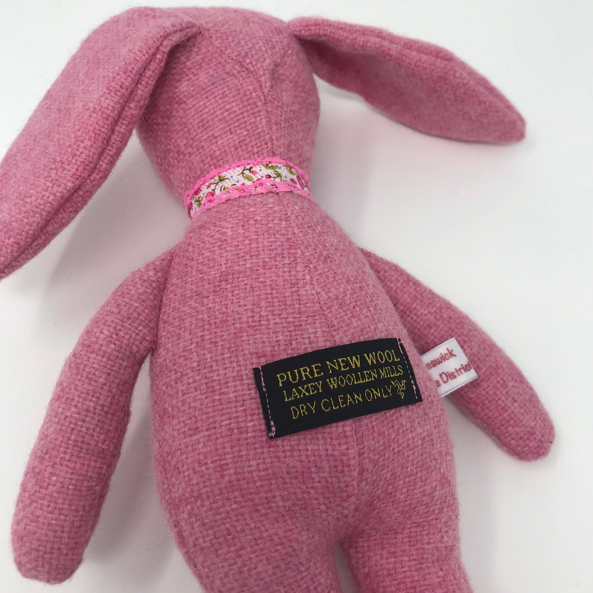 Handmade Pink Manx Tweed Bunny