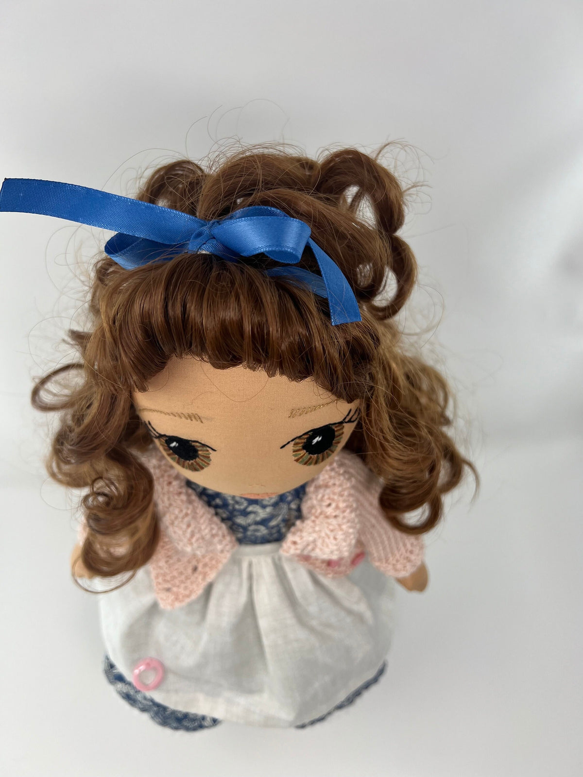 Meli Handmade Rag Doll in Blue Floral Dress