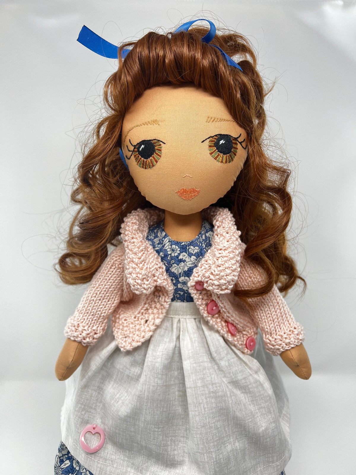 Meli Handmade Rag Doll in Blue Floral Dress