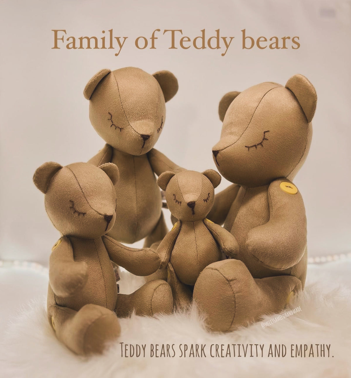 Micro & Medium Handmade Velvet Teddy Bear Bundle