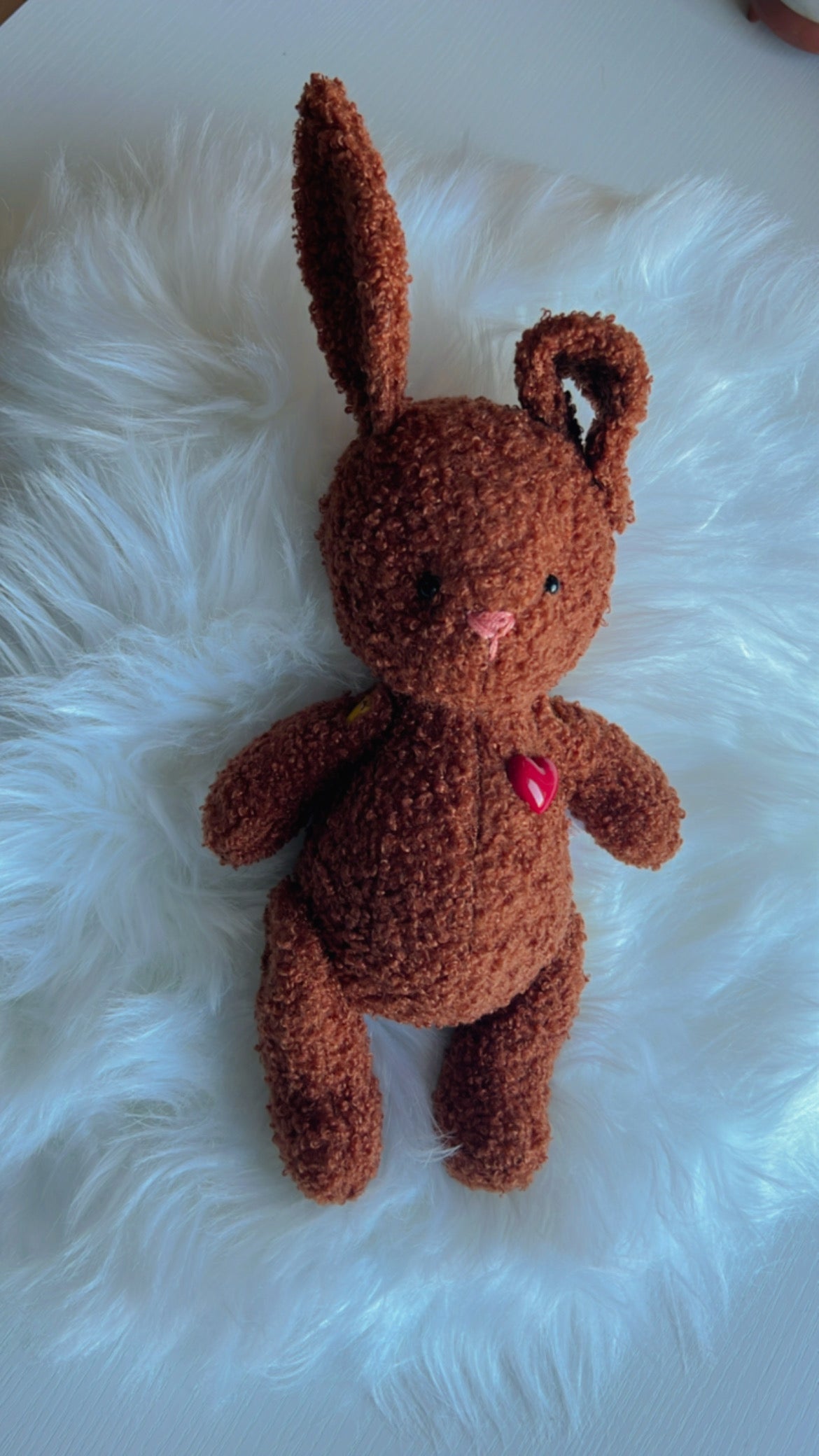 Little Brown Handmade Bunny with Floppy Ear