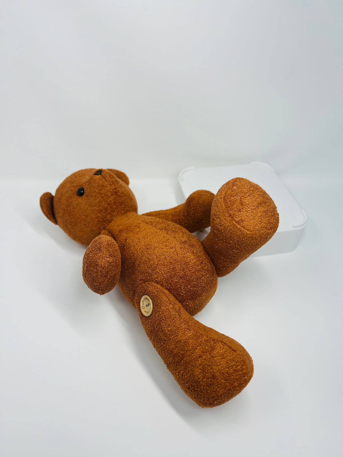 Small Chocolate Bouclé Velvet Teddy Bear