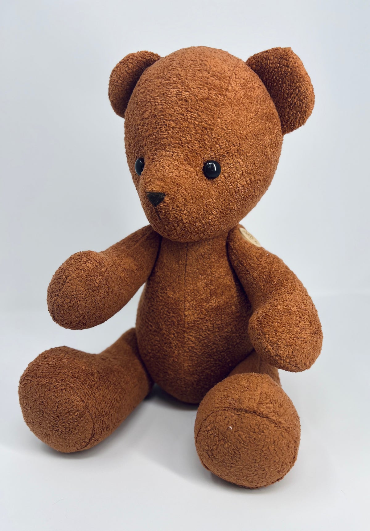 Small Chocolate Bouclé Velvet Teddy Bear