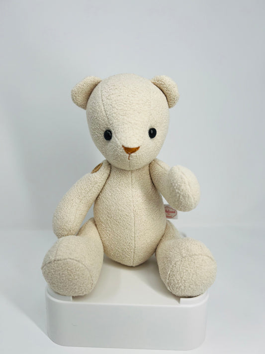 Mini Cream Bouclé Velvet Teddy Bear