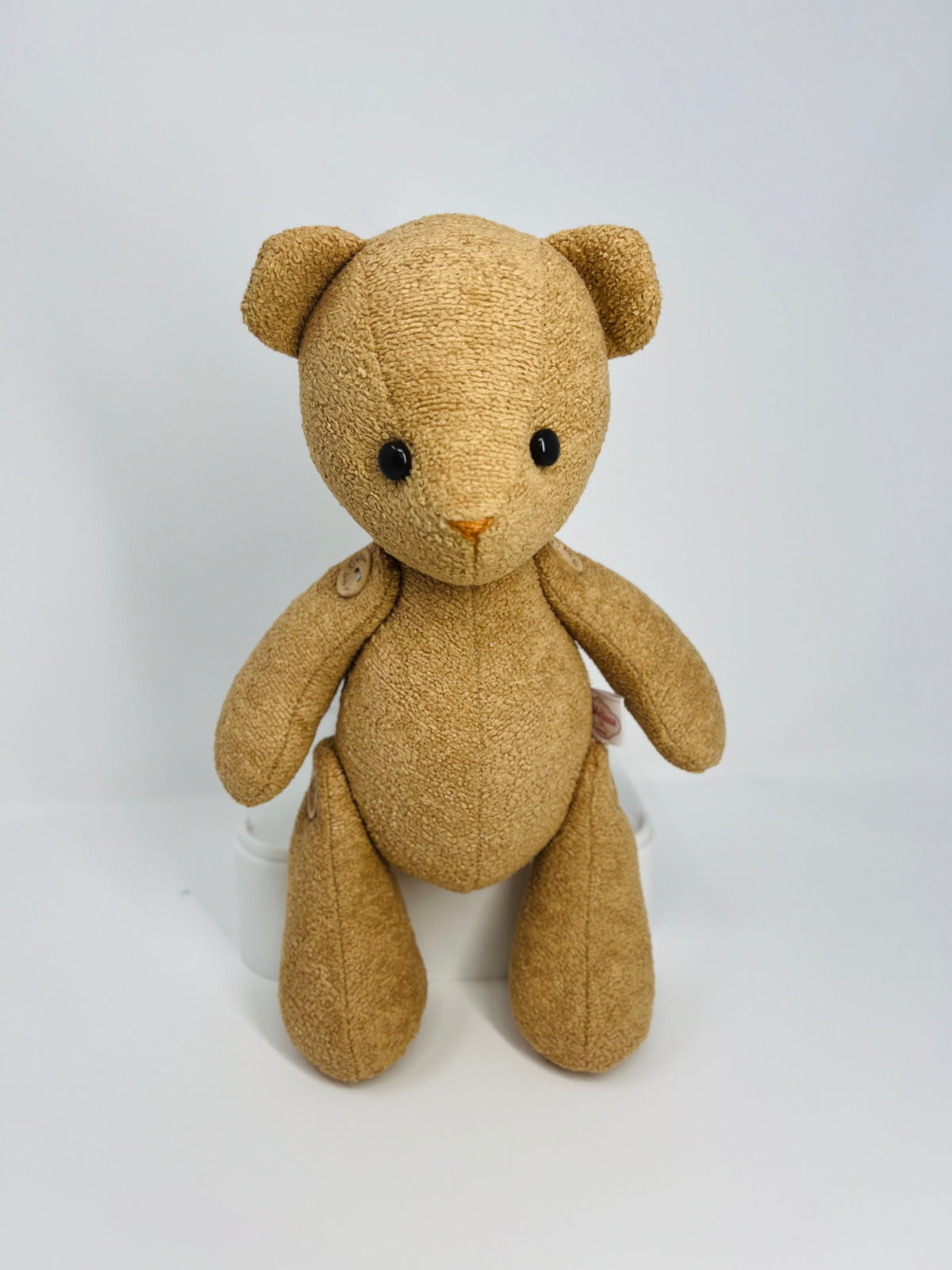 Mini Brown Bouclé Velvet Teddy Bear
