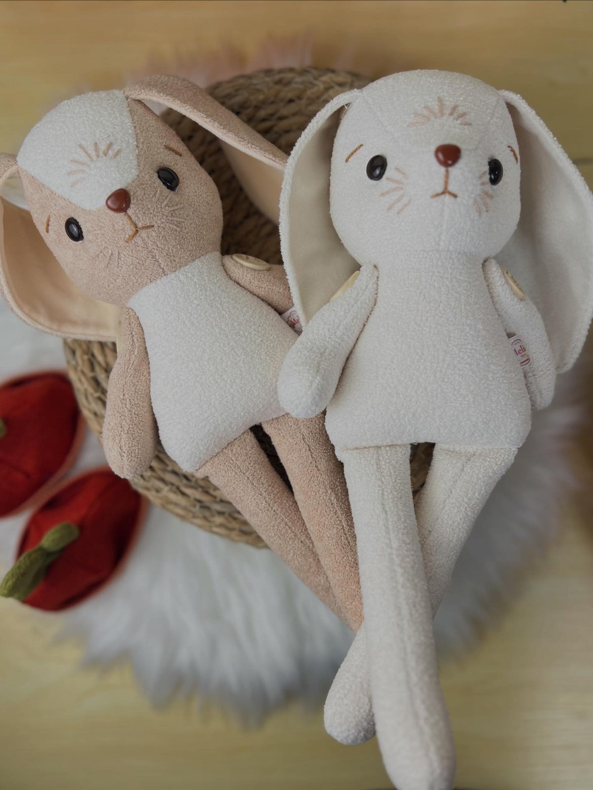 Bramble Handmade Bouclé Bunny Doll, 34 cm