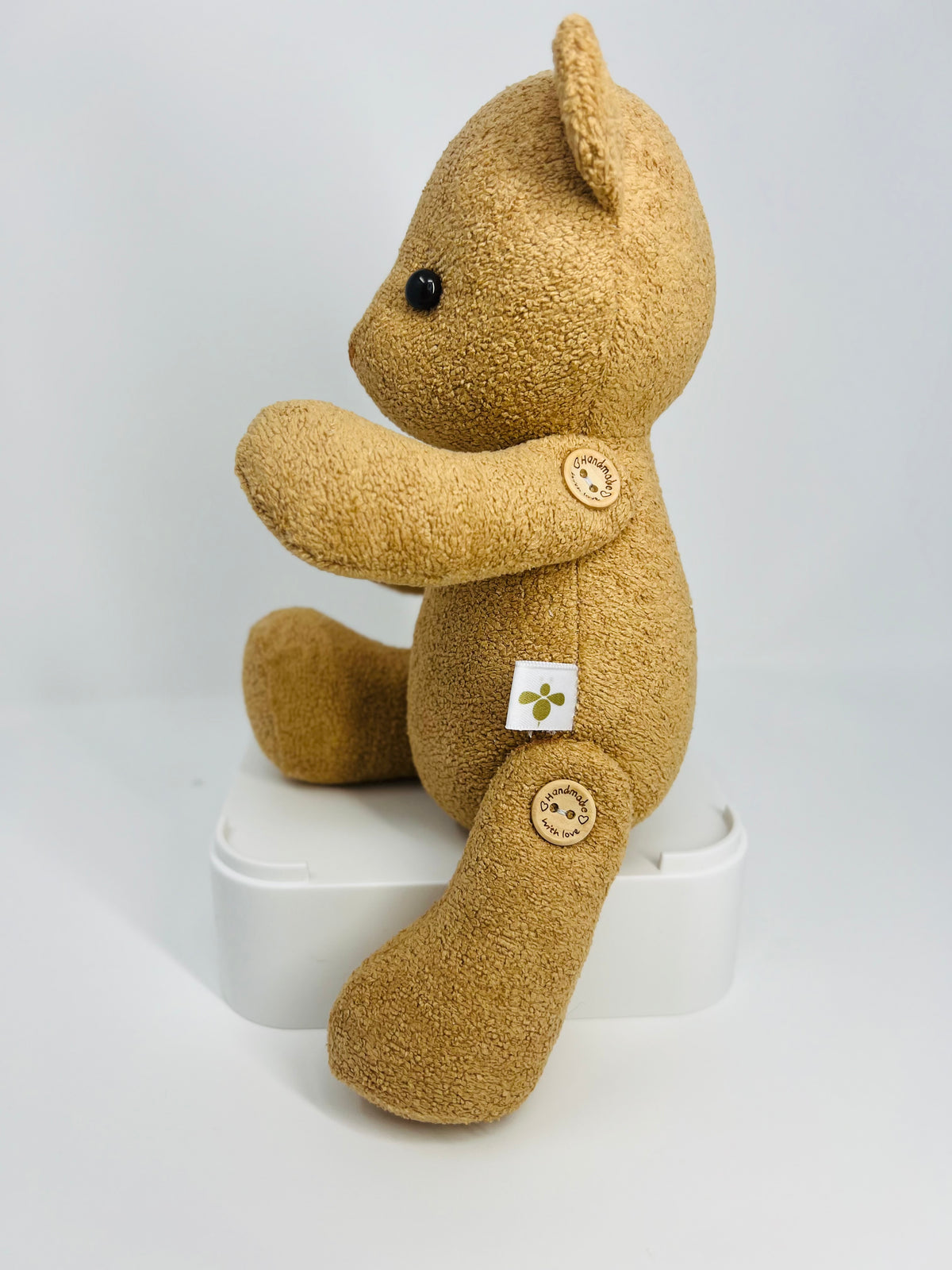 Mini Brown Bouclé Velvet Teddy Bear