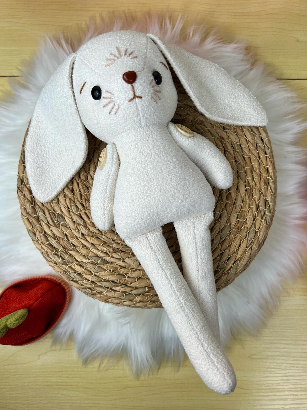 Bramble Handmade Bouclé Bunny Doll, 34 cm