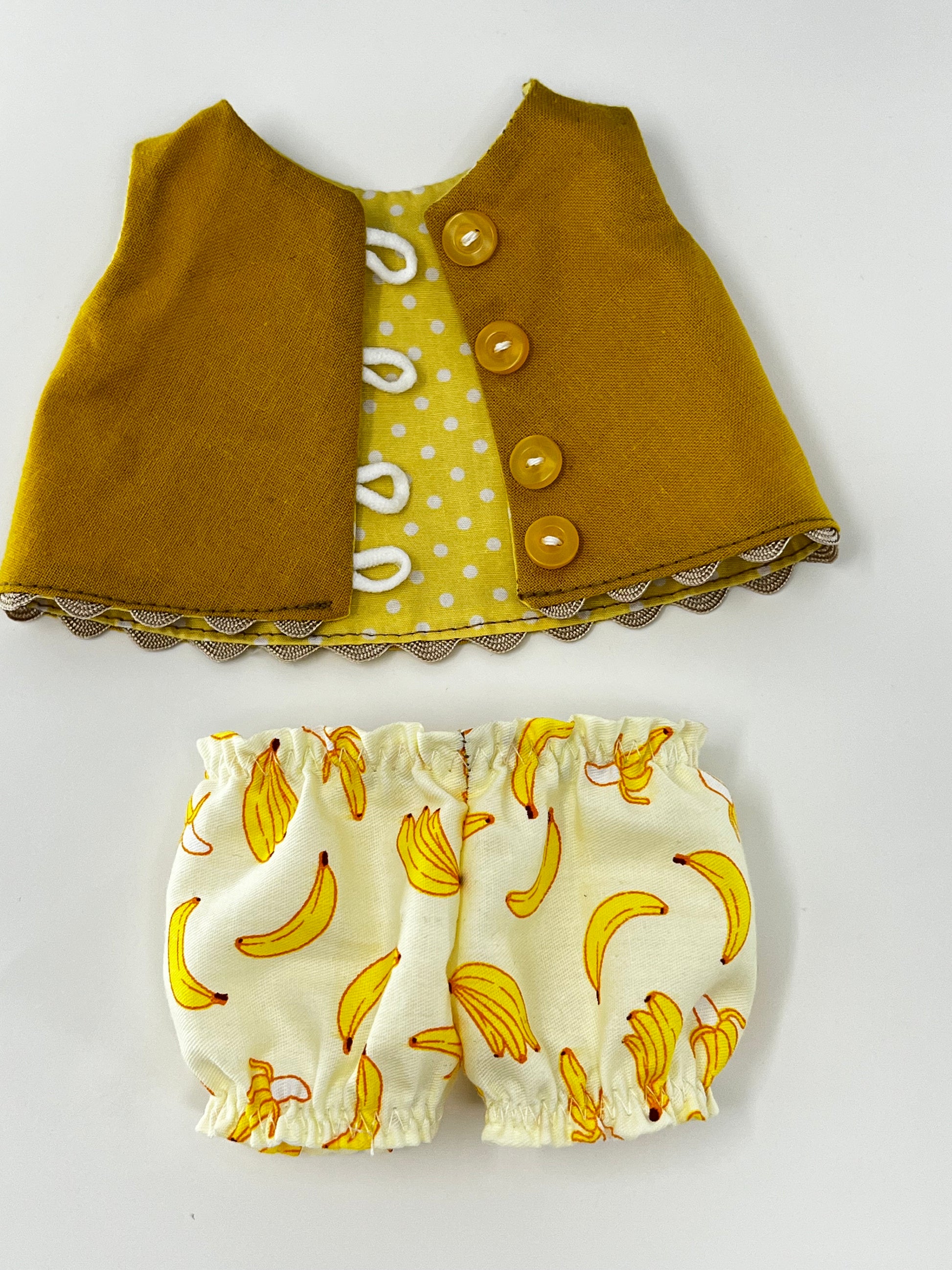Cute Hugs Handmade Bear in Yellow Dress