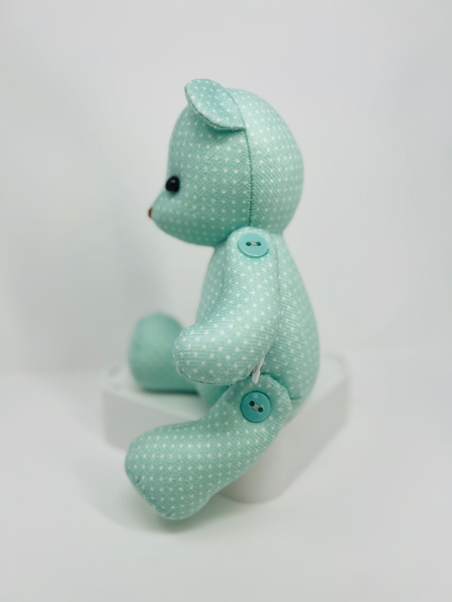 Minty Green Mini Polka Dot Teddy Bear