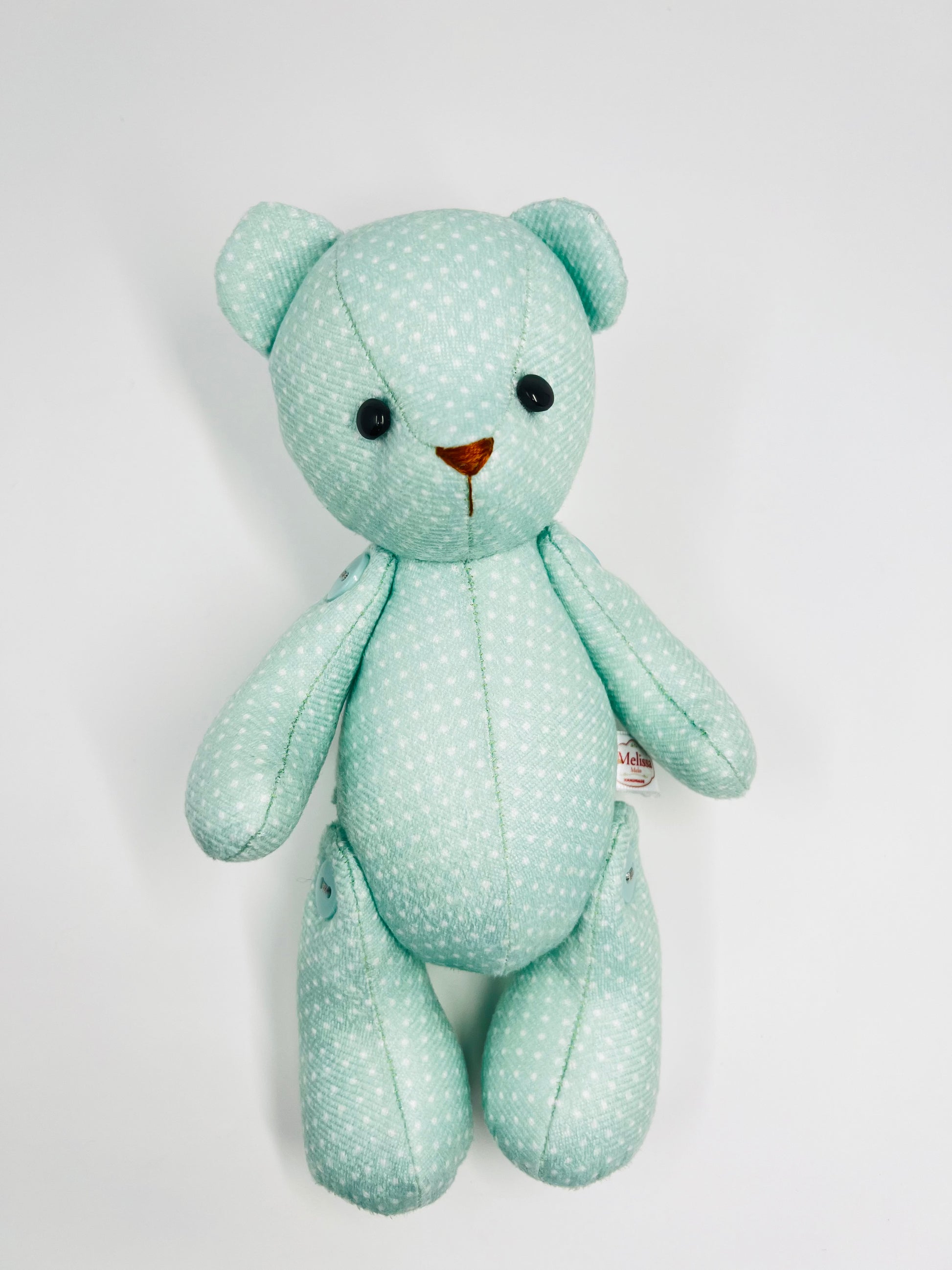 Minty Green Mini Polka Dot Teddy Bear