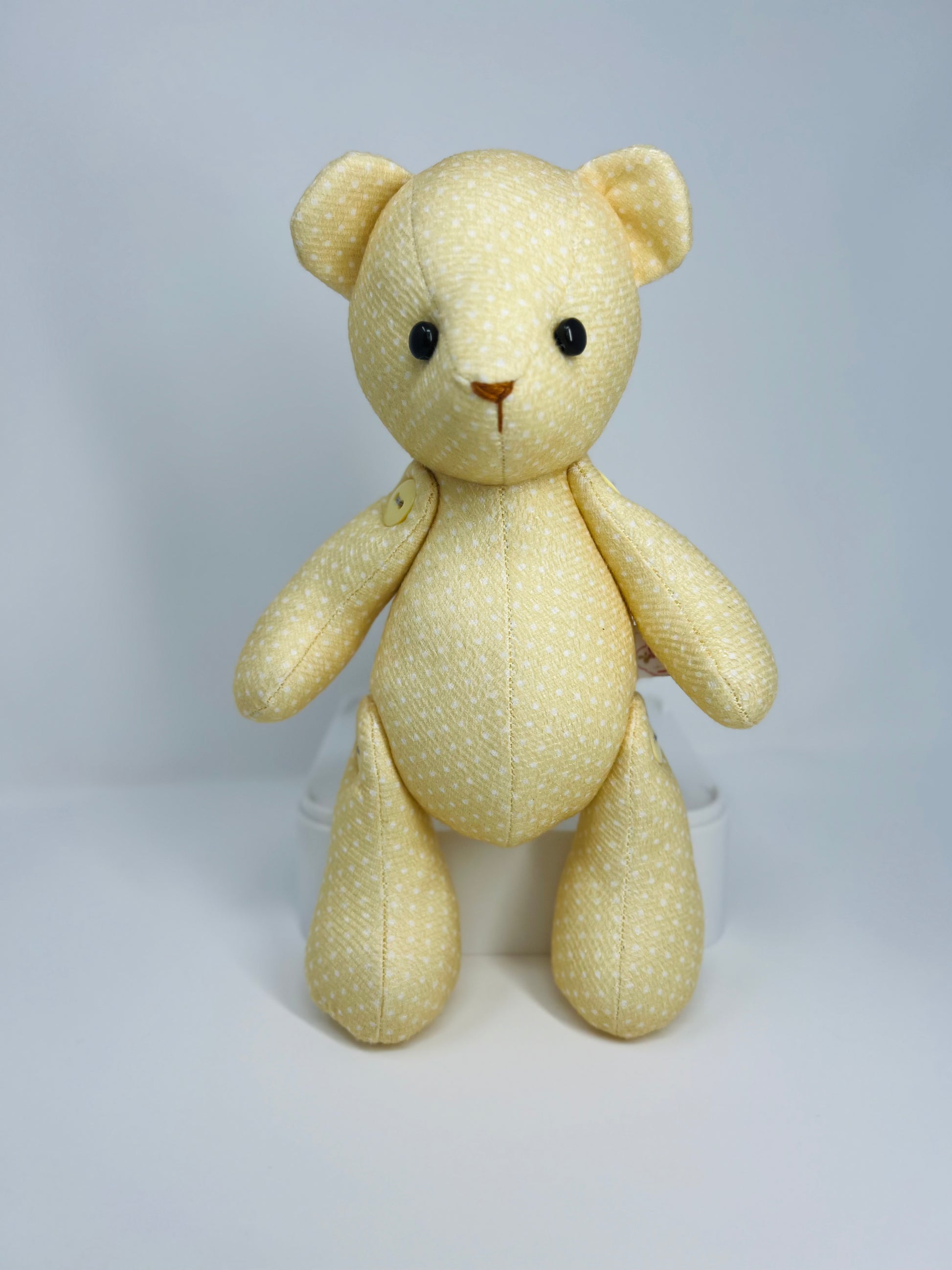 Sunny Yellow Polka Dot Teddy Bear