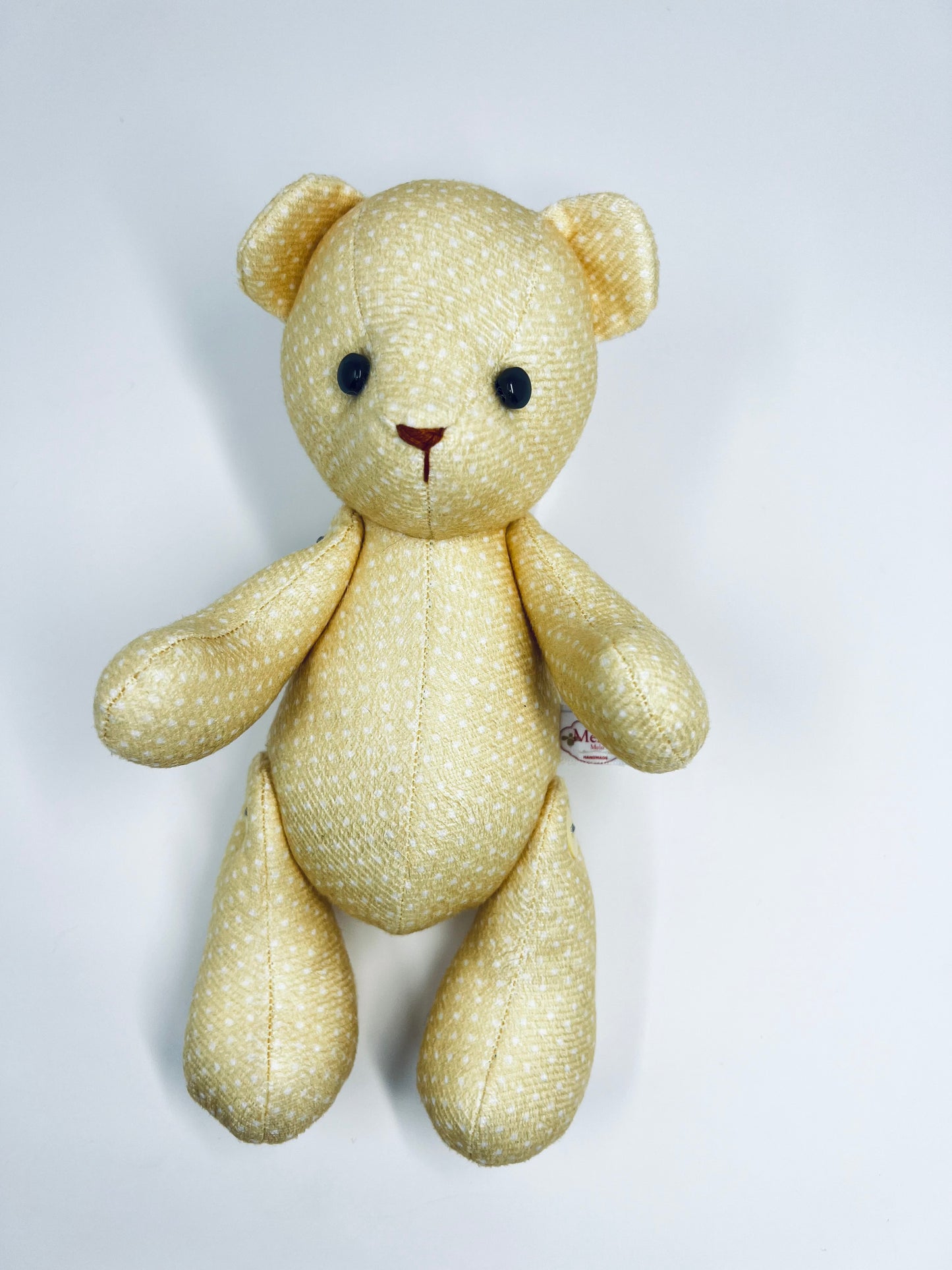 Sunny Yellow Polka Dot Teddy Bear