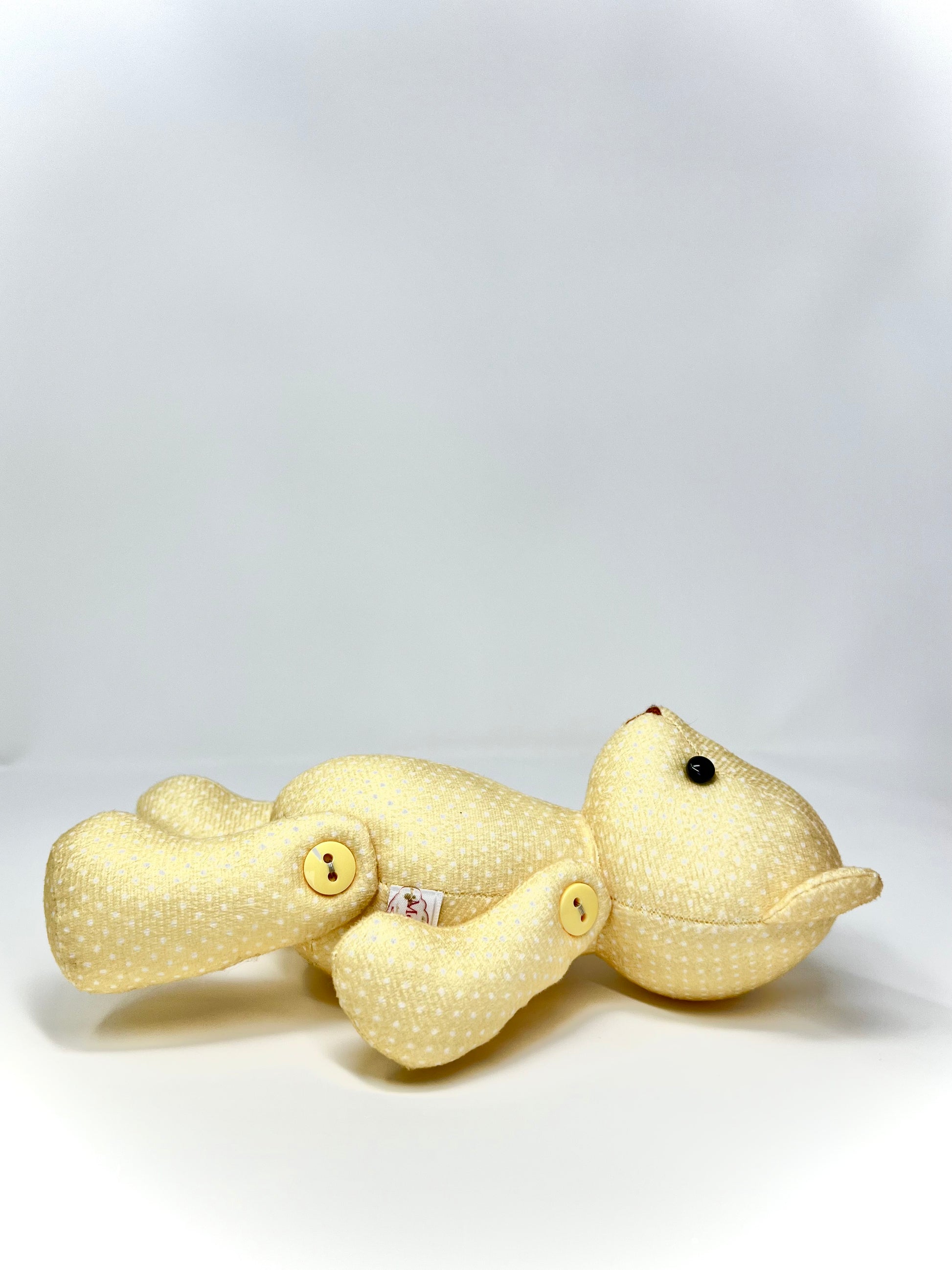 Sunny Yellow Polka Dot Teddy Bear