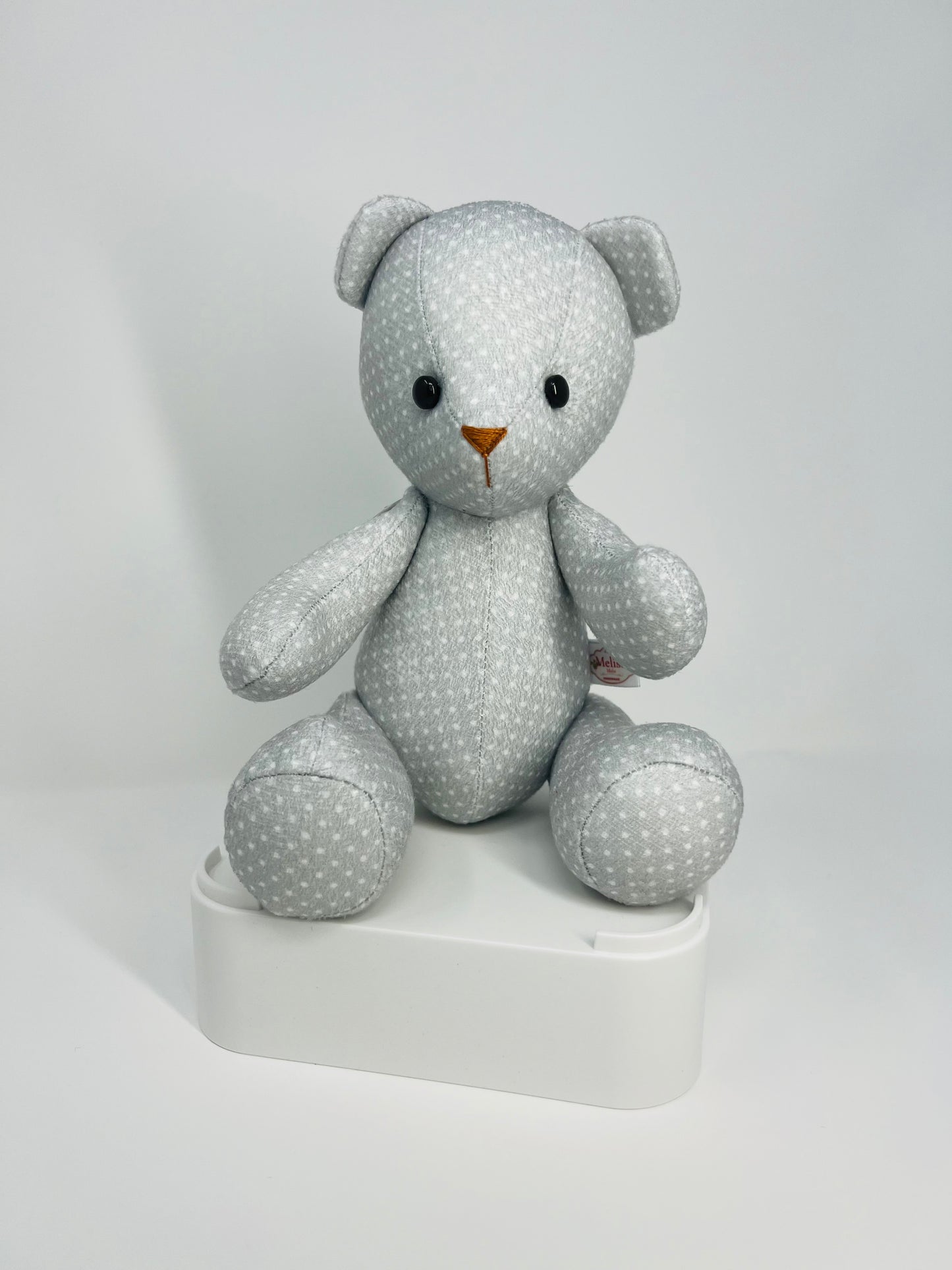 Grayson Grey Polka Dot Teddy Bear