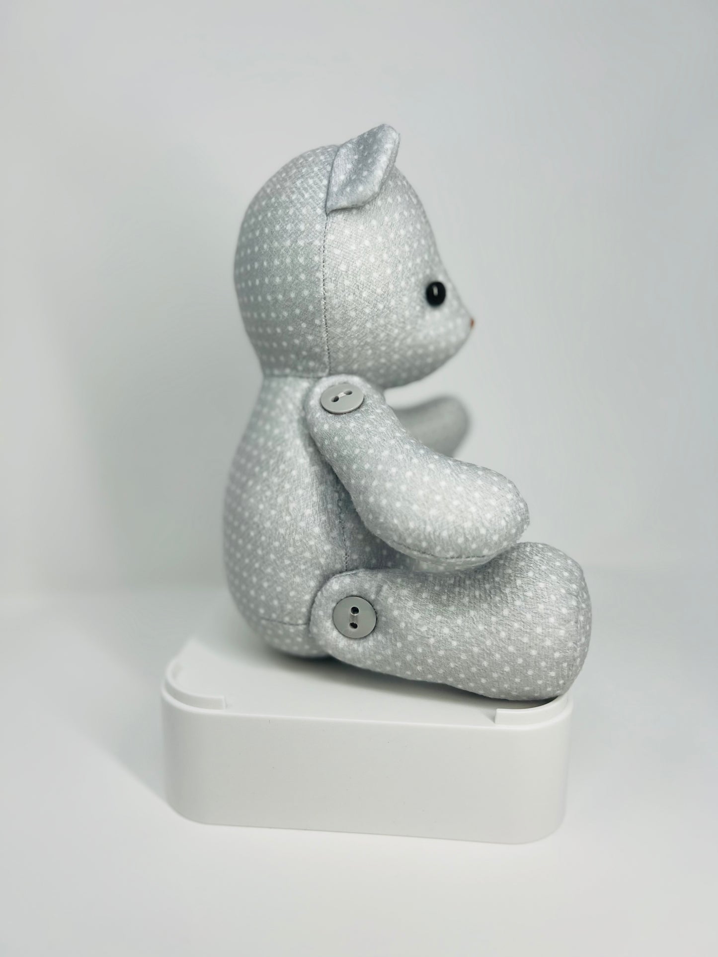 Grayson Grey Polka Dot Teddy Bear