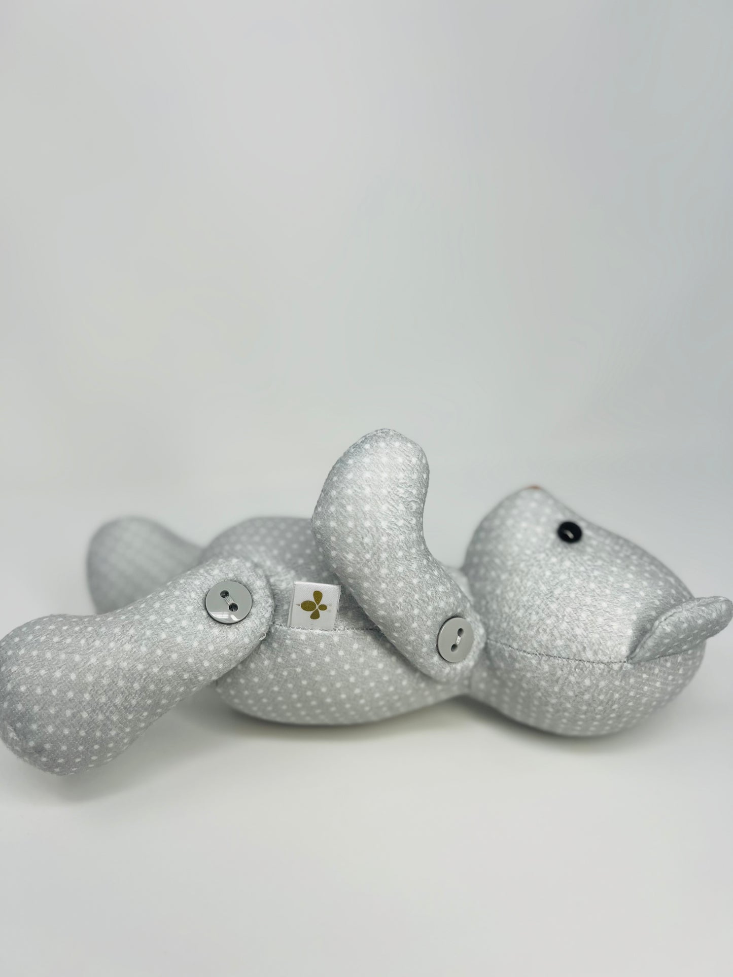 Grayson Grey Polka Dot Teddy Bear