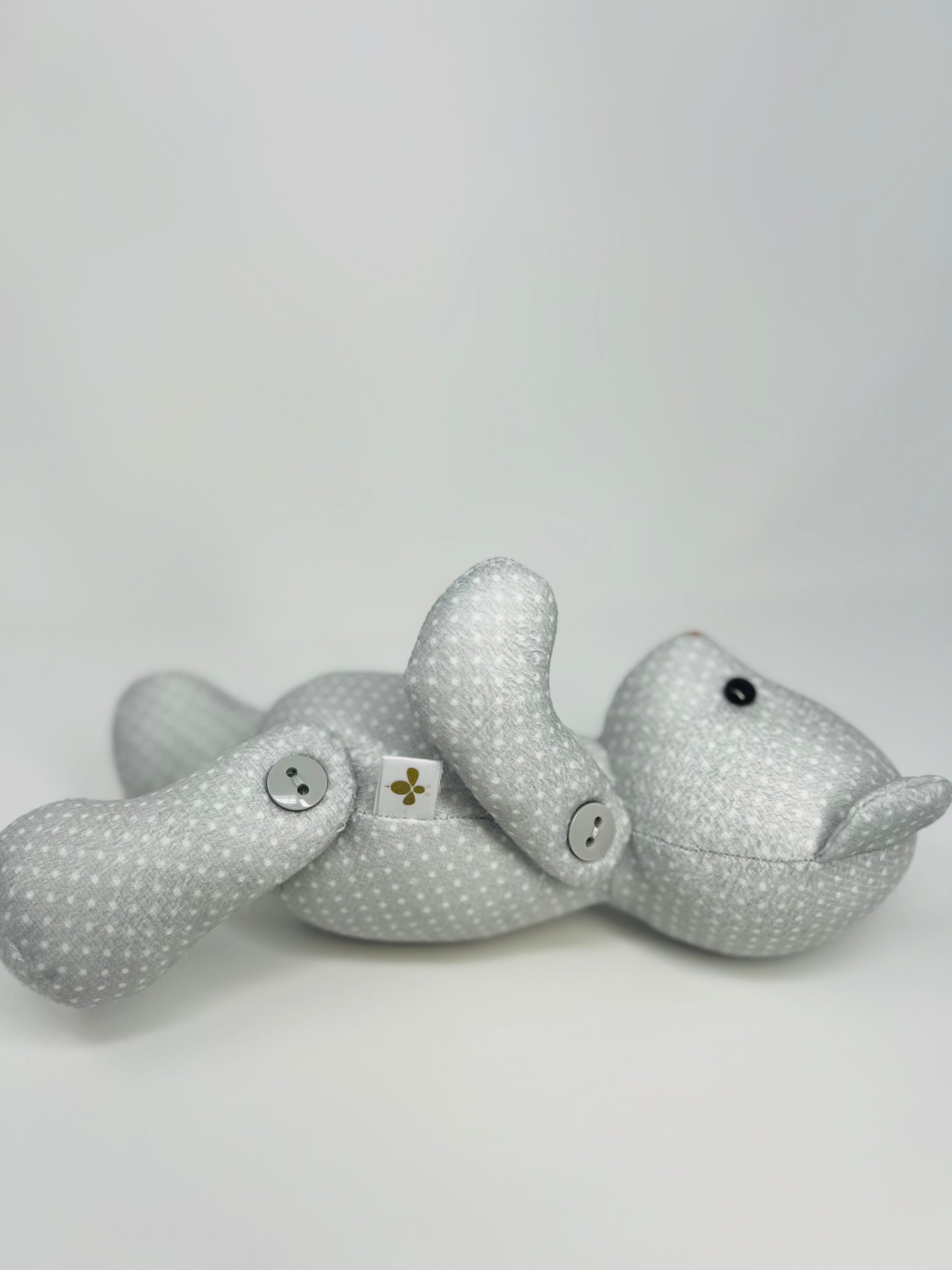 Grayson Grey Polka Dot Teddy Bear