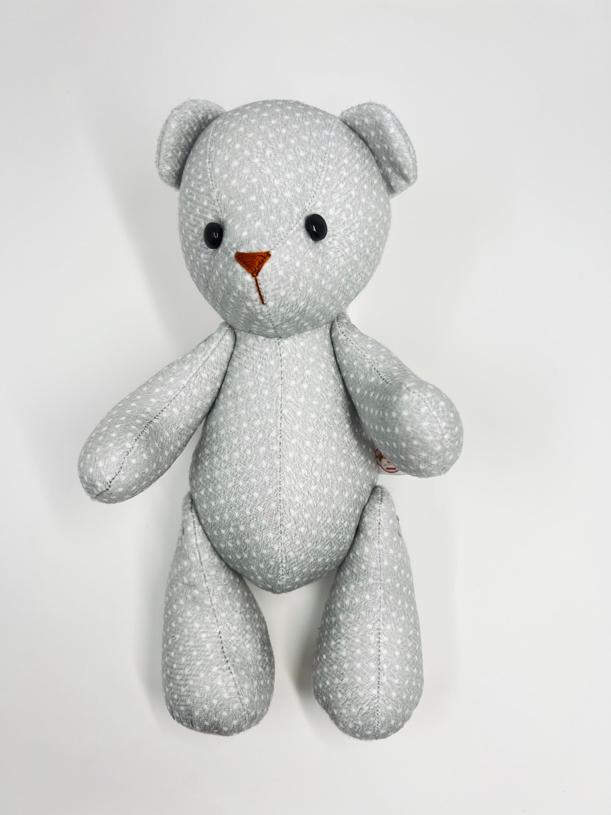 Grayson Grey Polka Dot Teddy Bear
