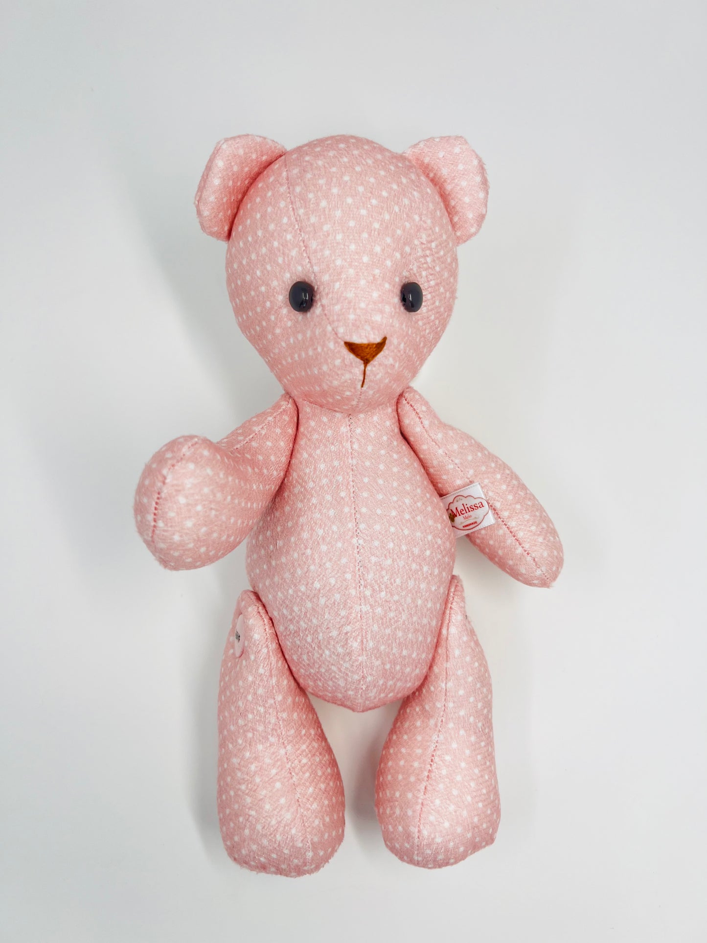 Blossom Baby Pink Polka Dot Teddy Bear