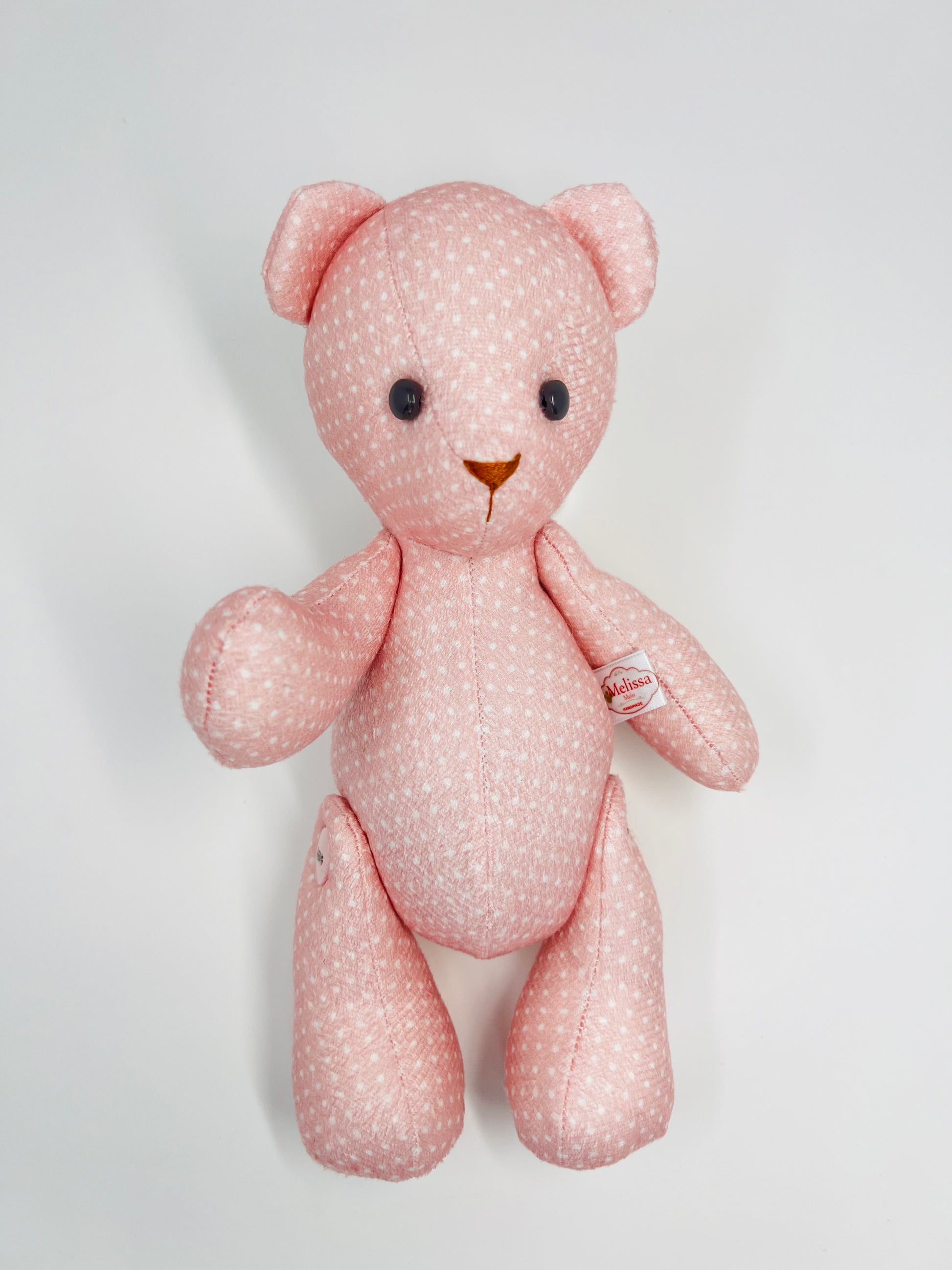 Blossom Baby Pink Polka Dot Teddy Bear