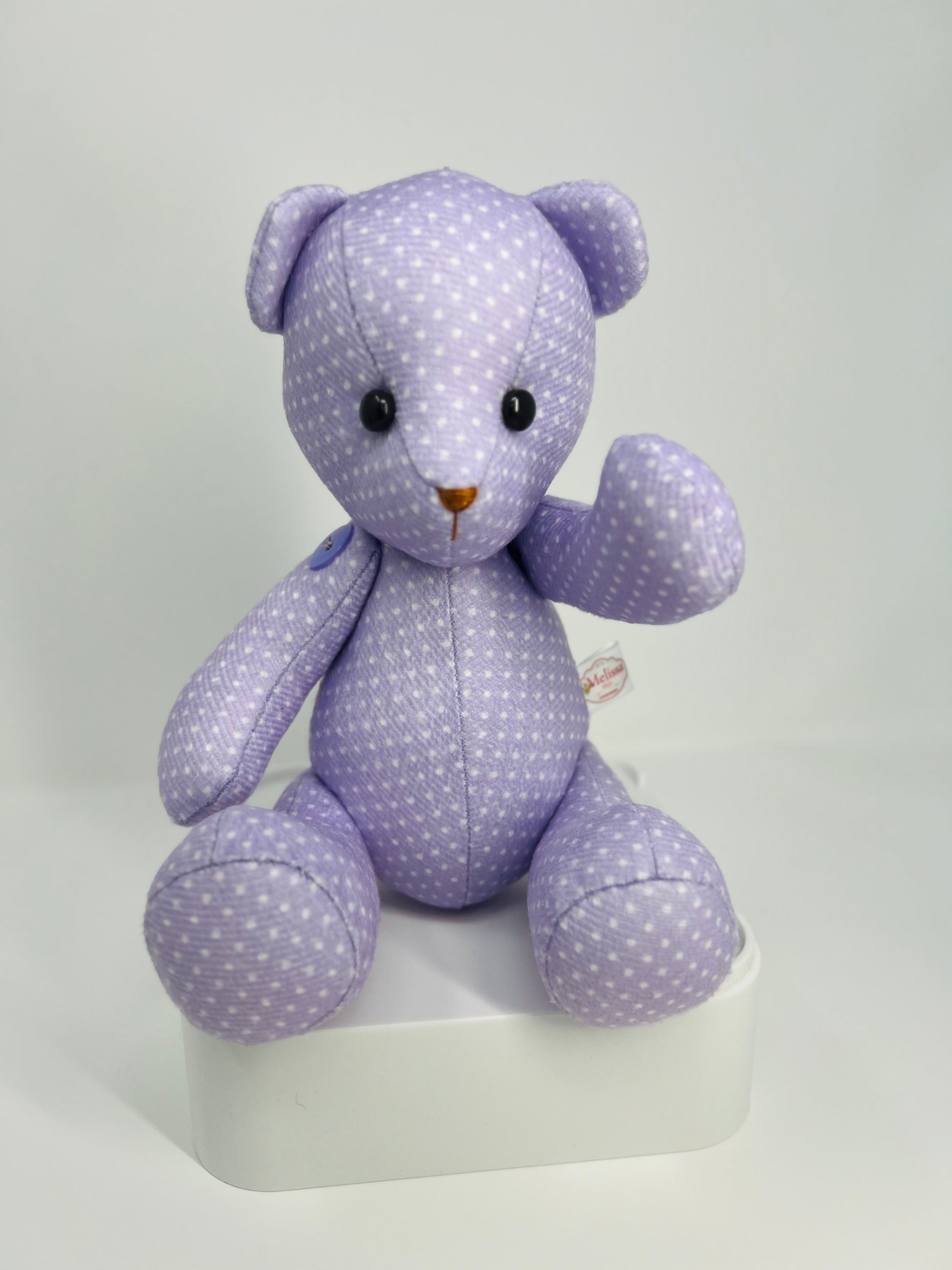 Violet Purple Polka Dot Teddy Bear