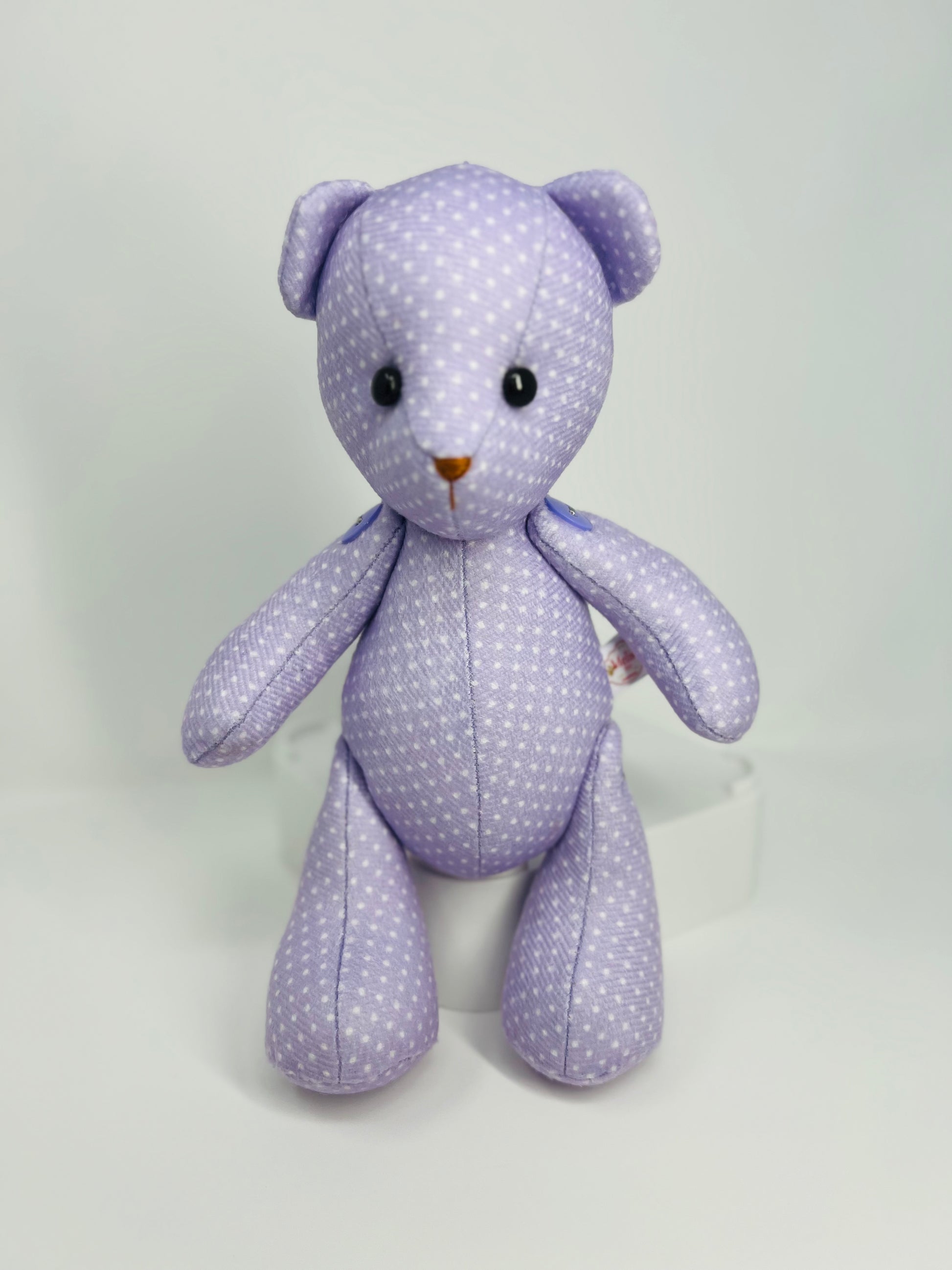 Violet Purple Polka Dot Teddy Bear