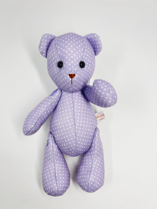Violet Purple Polka Dot Teddy Bear