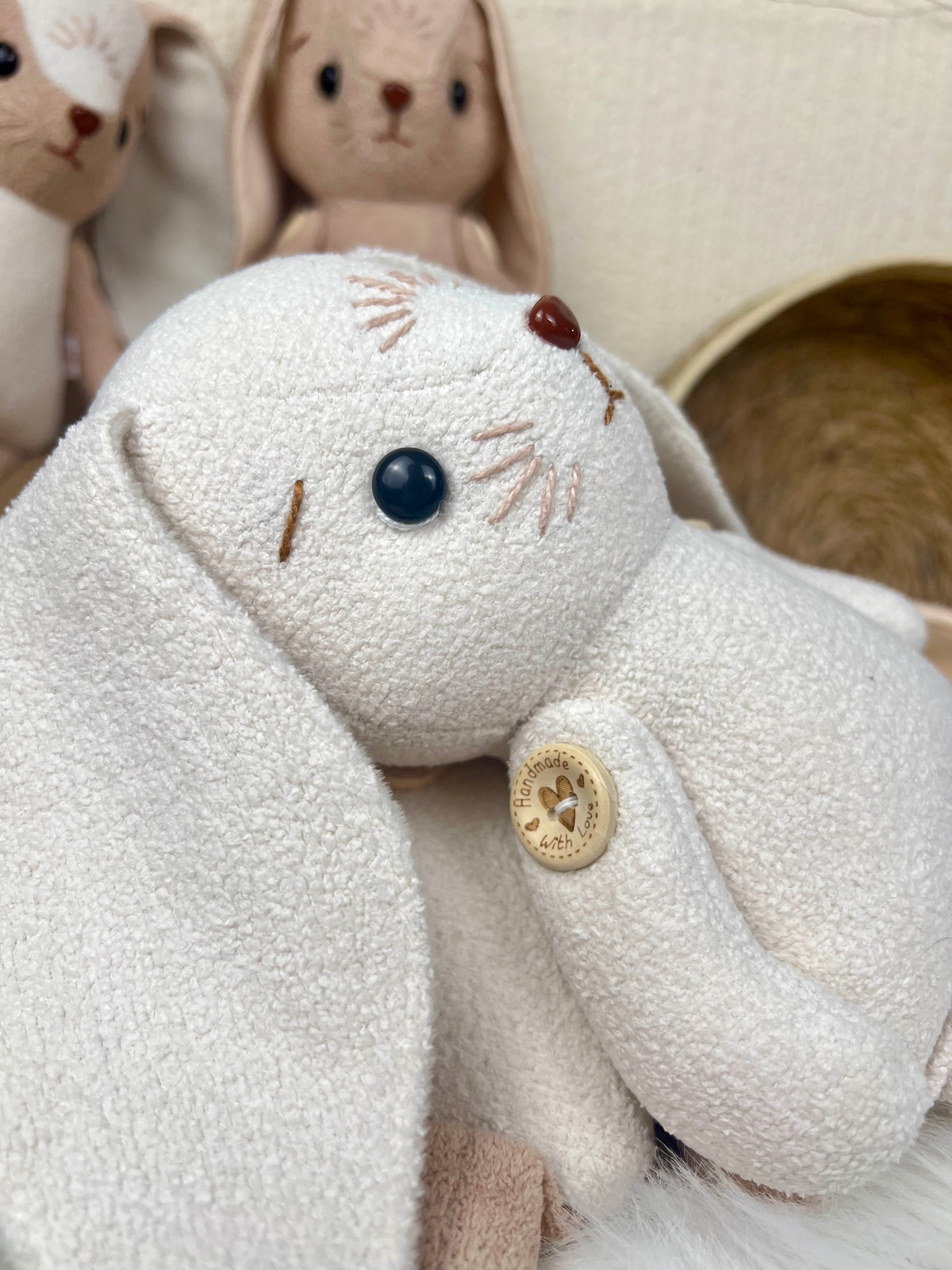 Bramble Handmade Bouclé Bunny Doll, 34 cm