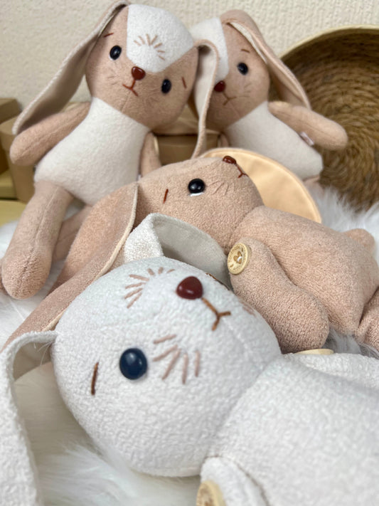 Bramble Handmade Bouclé Bunny Doll, 34 cm