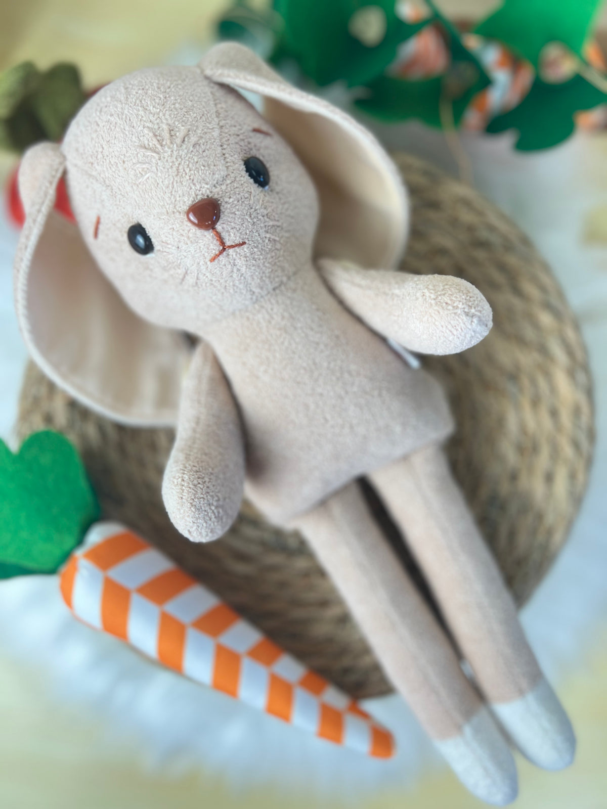 Bramble Handmade Bouclé Bunny Doll, 34 cm
