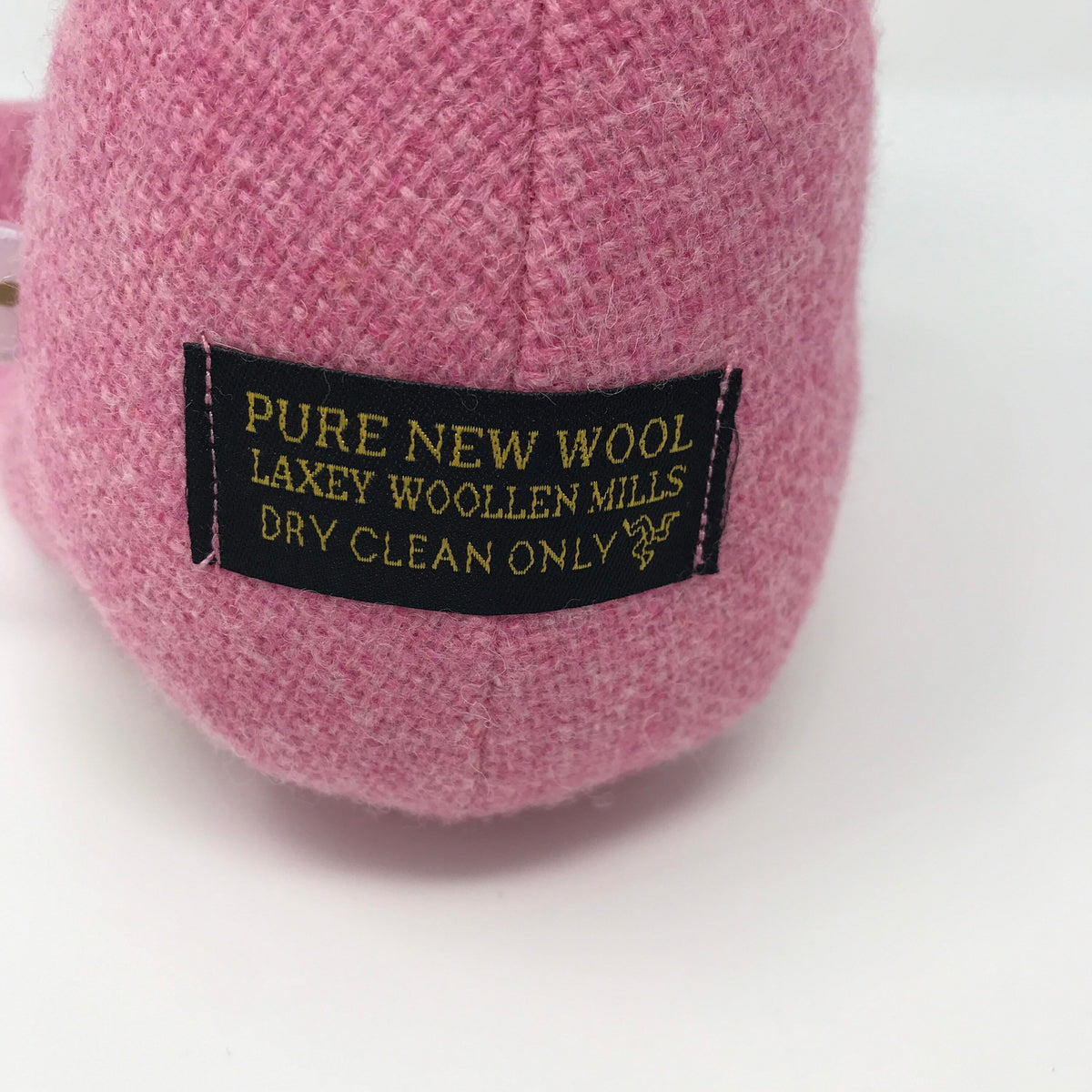 Small Candy Pink Manx Tweed Teddy Bear