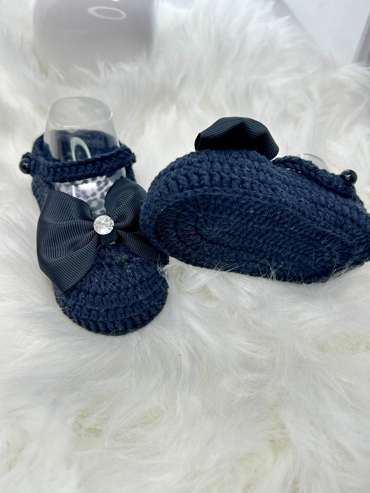 Blue Crochet Baby Shoes, Six Designs