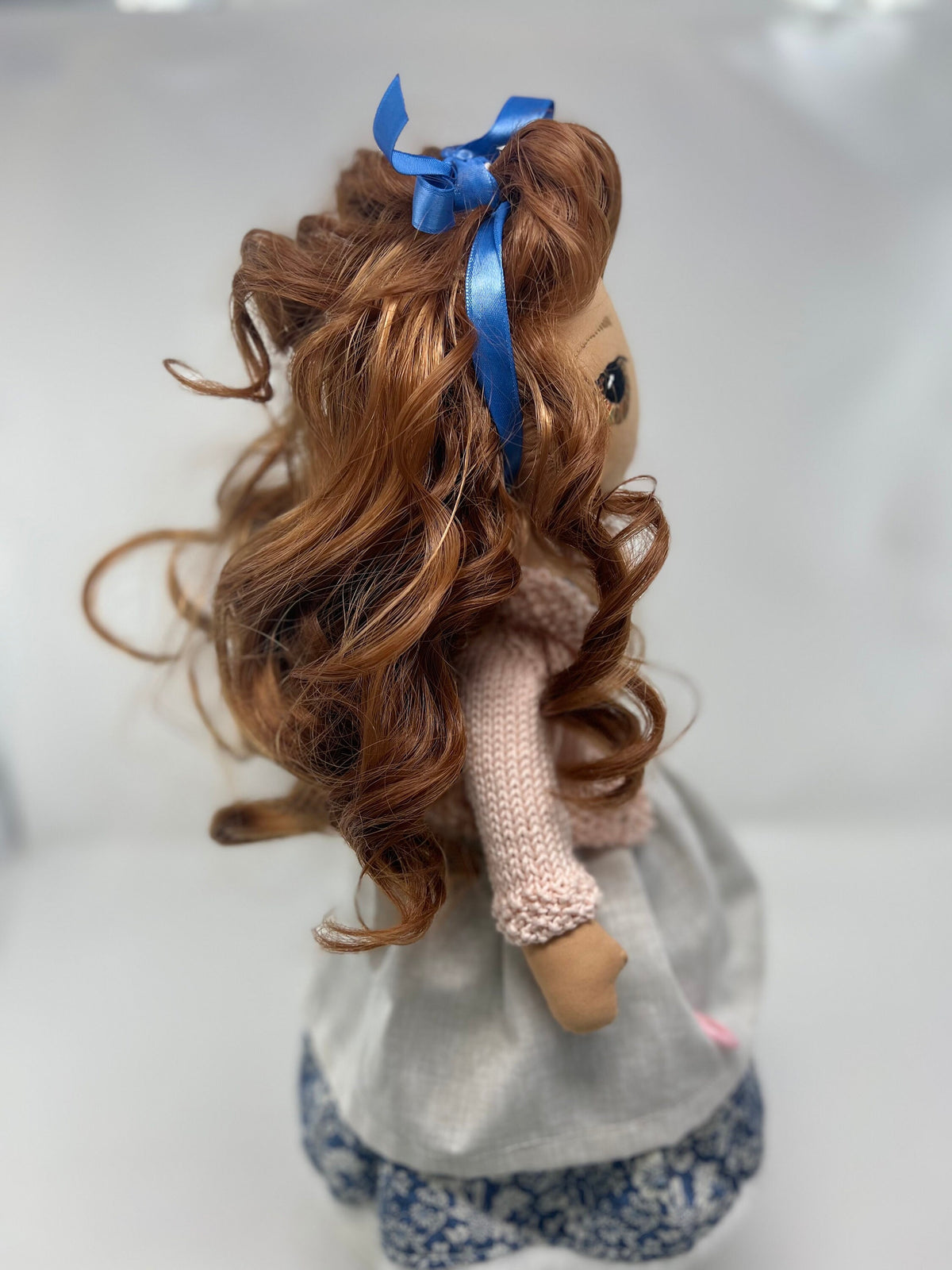 Meli Handmade Rag Doll in Blue Floral Dress