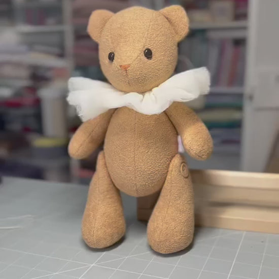 Mini Brown Bouclé Velvet Teddy Bear