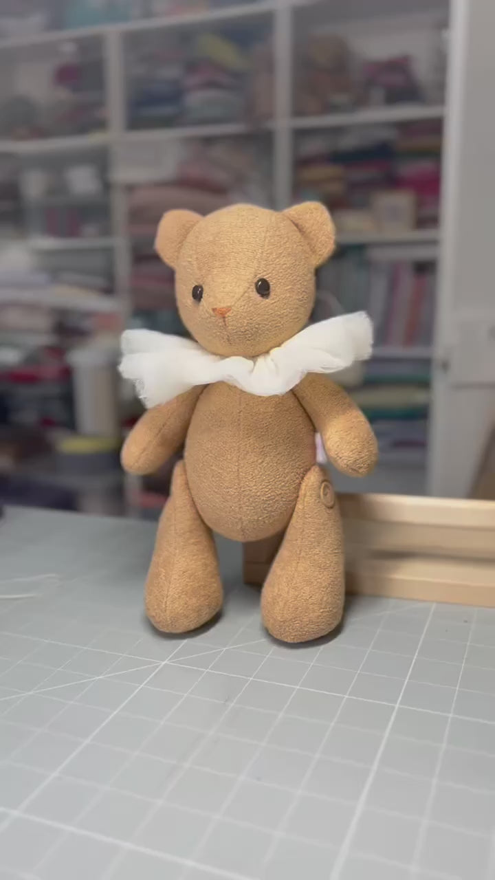 Mini Brown Bouclé Velvet Teddy Bear