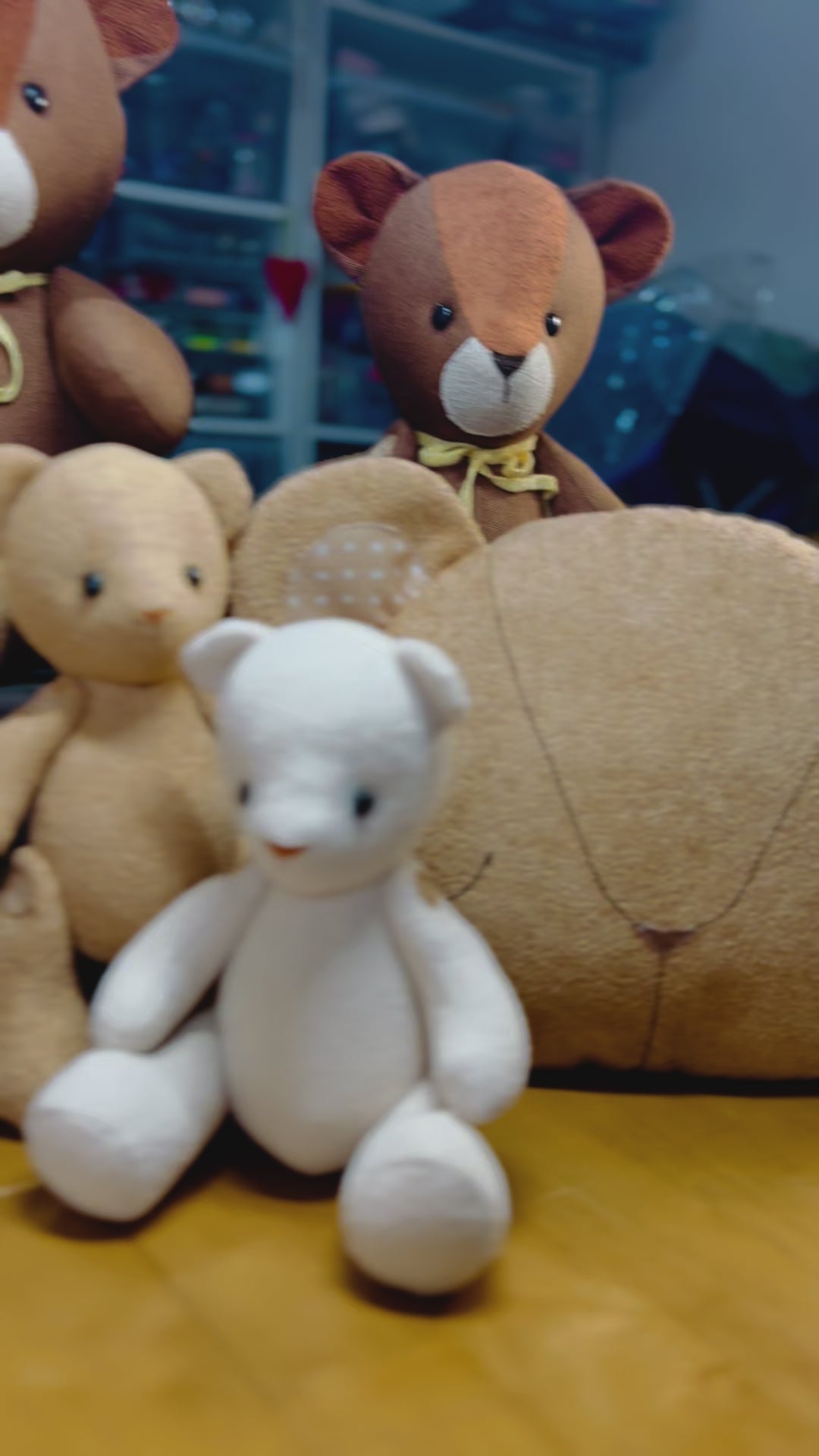 Handmade Teddy Bear Cushion for Nursery Décor