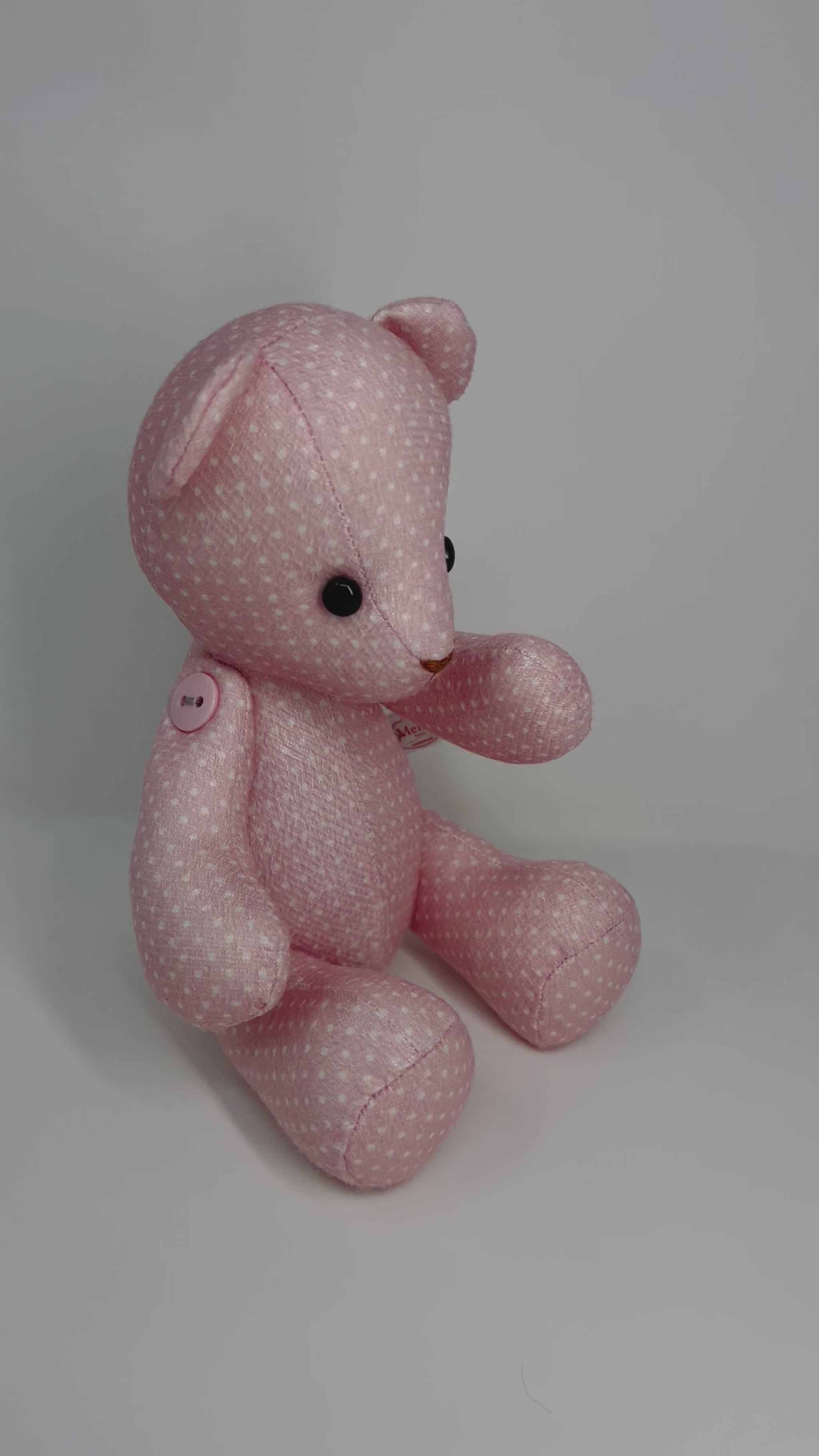 Blossom Baby Pink Polka Dot Teddy Bear