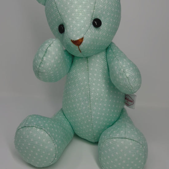 Minty Green Mini Polka Dot Teddy Bear