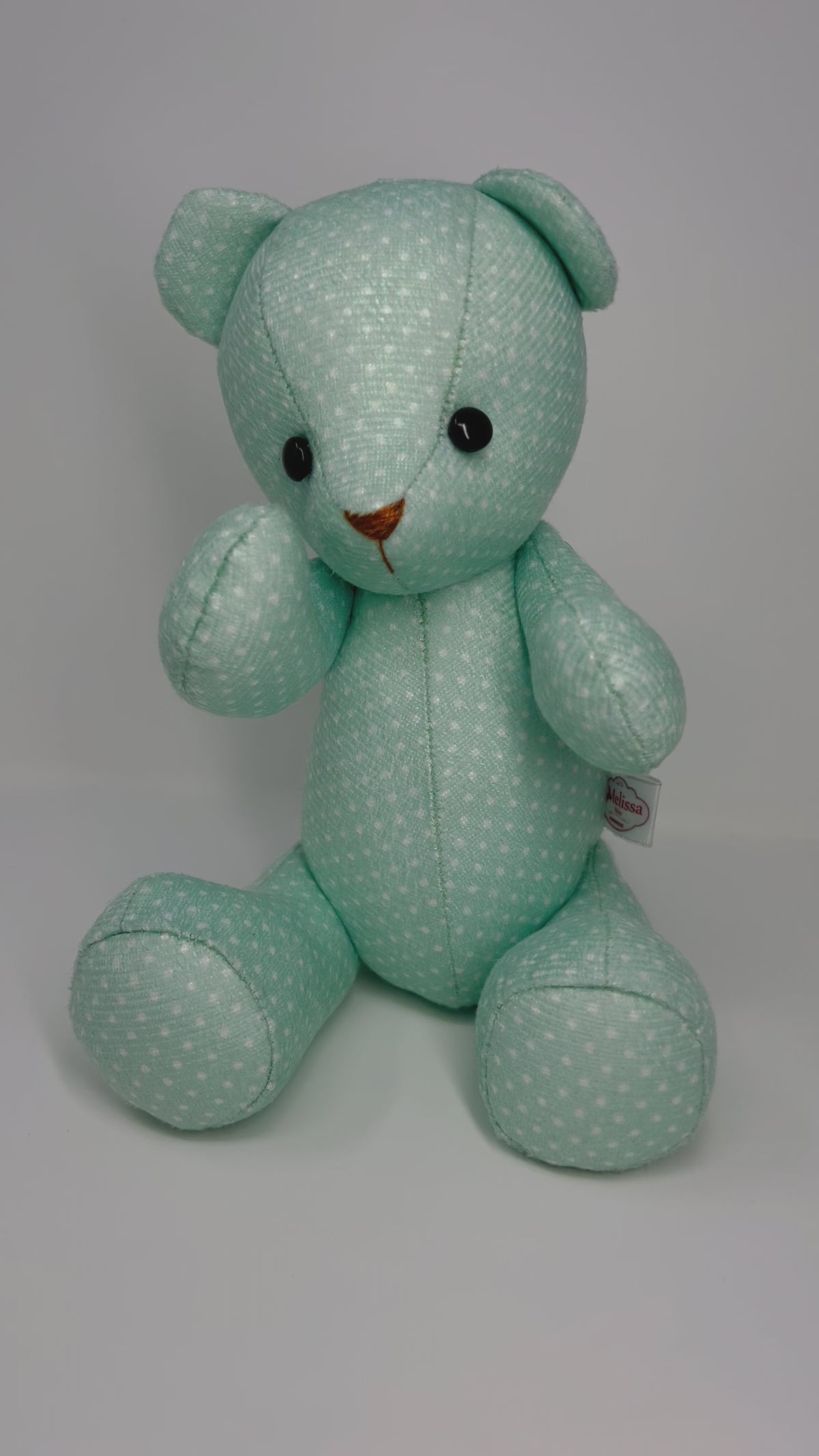 Minty Green Mini Polka Dot Teddy Bear