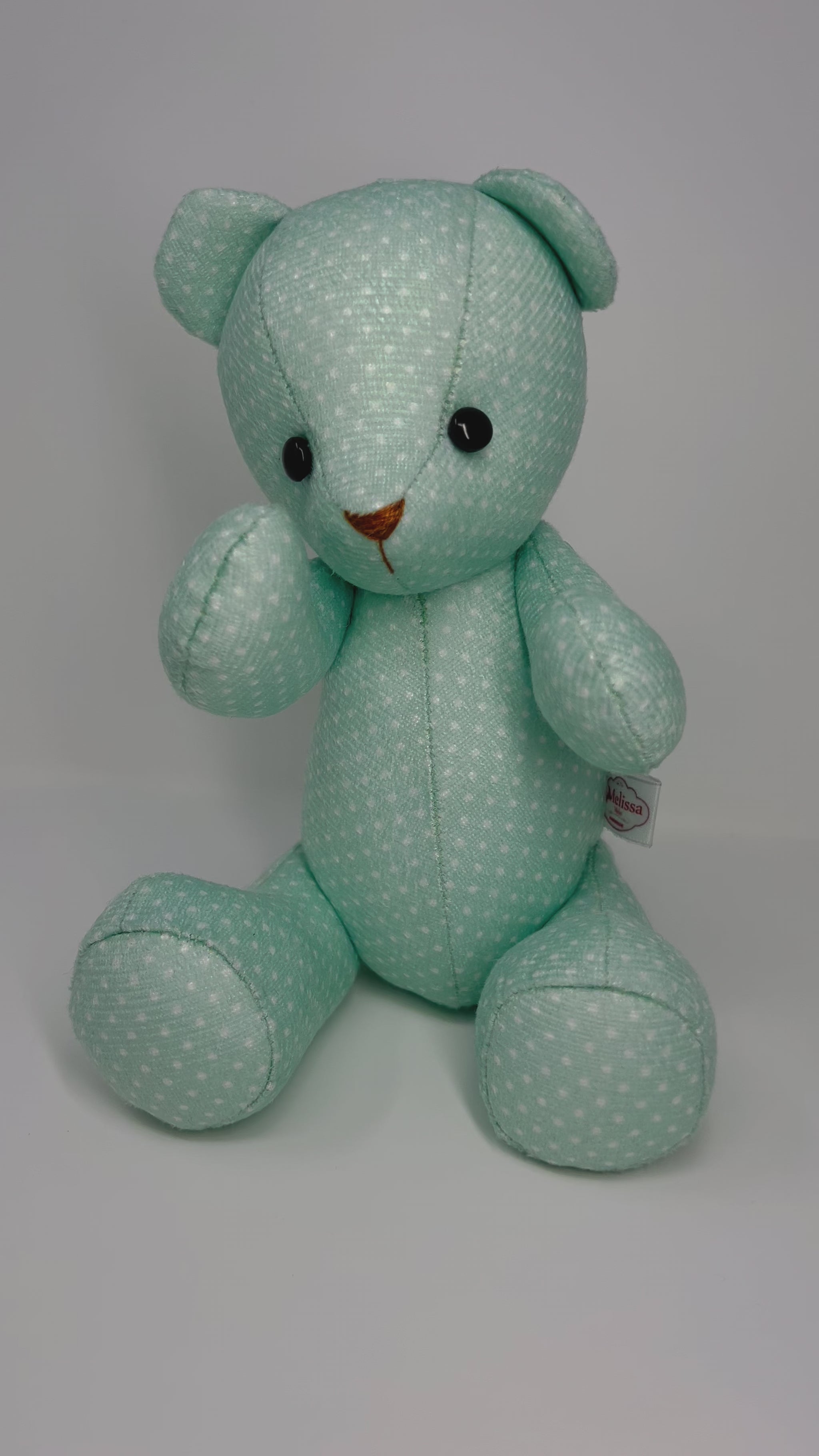 Minty Green Mini Polka Dot Teddy Bear