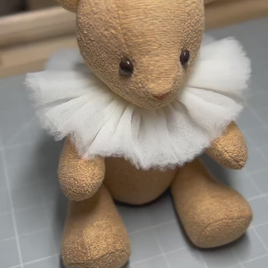 Mini Brown Bouclé Velvet Teddy Bear
