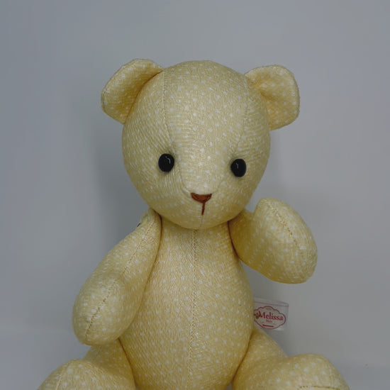 Sunny Yellow Polka Dot Teddy Bear