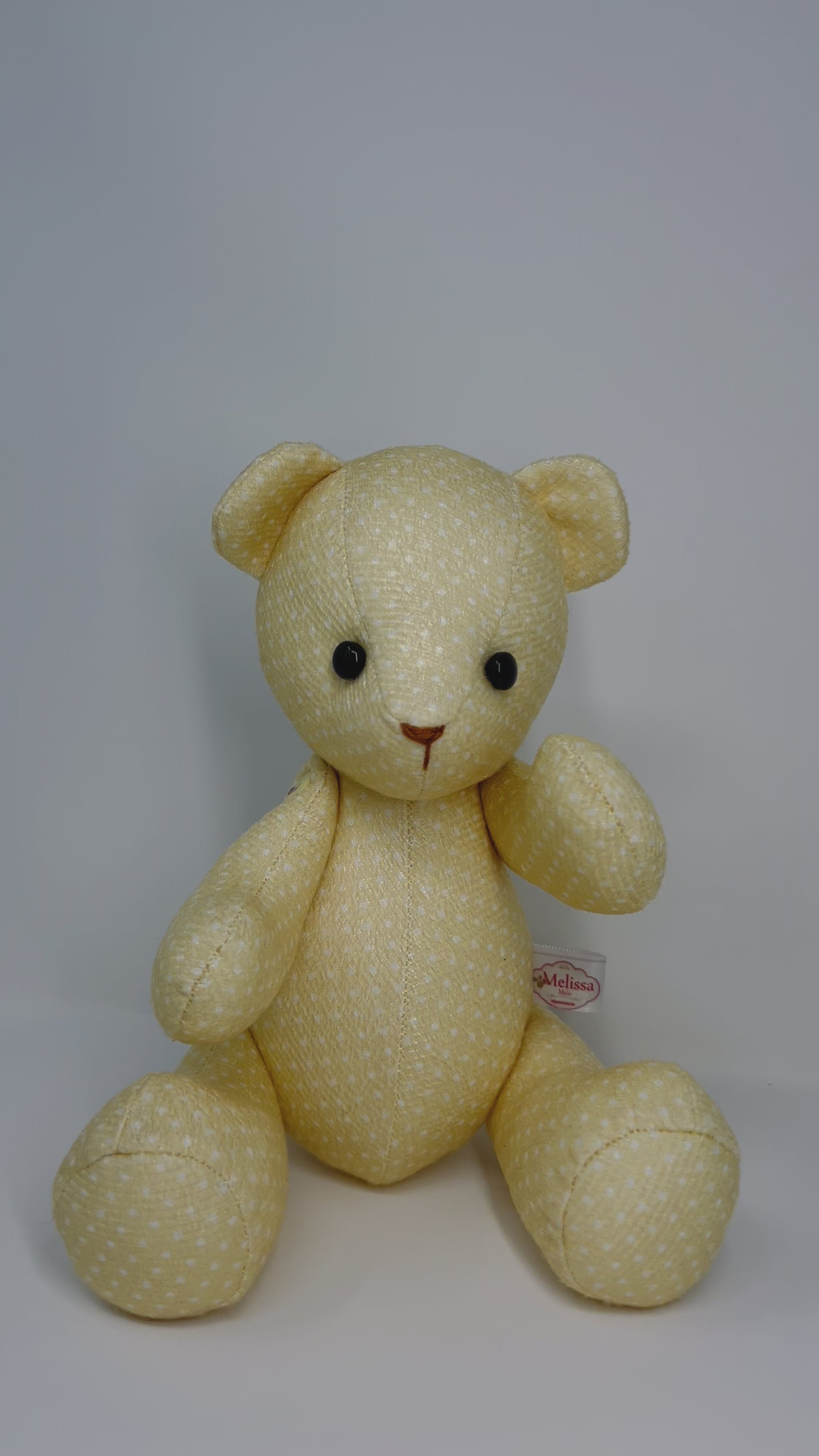 Sunny Yellow Polka Dot Teddy Bear